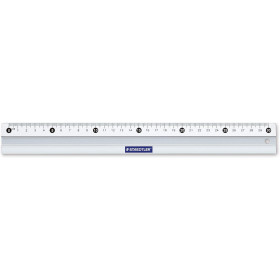 Règle - 30 cm - Plate - Aluminium - Anti-dérapant - Idéal bureau, scolaire - Staedtler