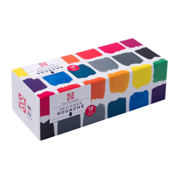 Gouache - Extra-fine - Coffret 10 pots de 16ml - Beaux-arts - Talens