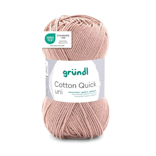 photo-Pelote de laine - Beige - 139 - 100% coton - 3/4 mm - Gründl - Cotton Quick Uni