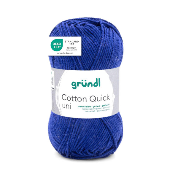 photo-Pelote de laine - Marine - 135 - 100% coton - 3/4 mm - Gründl - Cotton Quick Uni