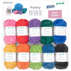 photo-Pelotes de laine - Laine chenille - 100% polyester - 12 couleurs - Idéal amigurumis - Gründl