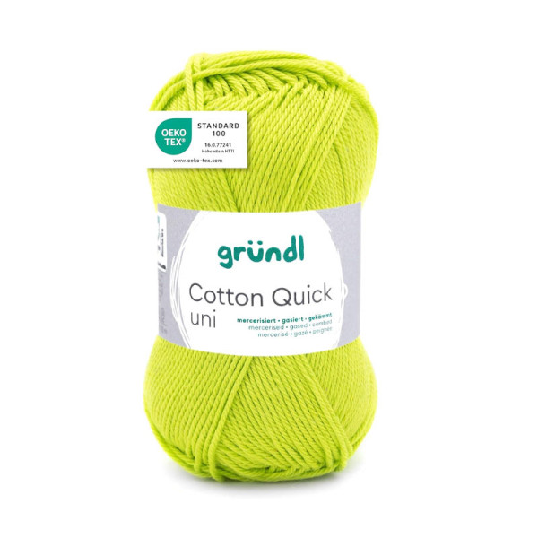 photo-Pelote de laine - Pistache - 144 - 100% coton - 3/4 mm - Gründl - Cotton Quick Uni