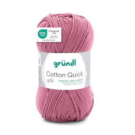 photo-Pelote de laine - Rose thé - 159 - 100% coton - 3/4 mm - Gründl - Cotton Quick Uni