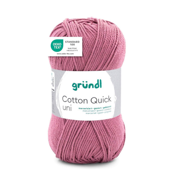 photo-Pelote de laine - Rose thé - 159 - 100% coton - 3/4 mm - Gründl - Cotton Quick Uni