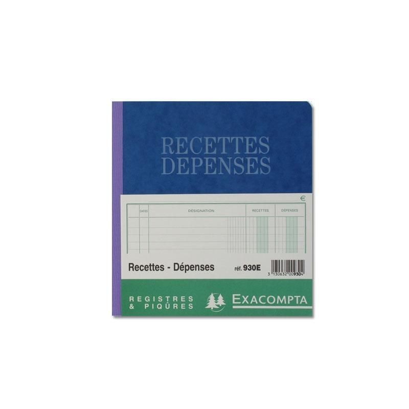 Registre Piqûre Recettes Et Dépenses 930E - Exacompta | Surdiscount