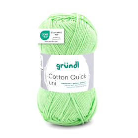 photo-Pelote de laine - Kiwi - 103 - 100% coton - 3/4 mm - Gründl - Cotton Quick Uni