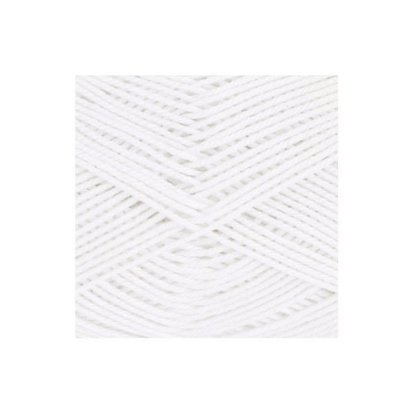 Pelote de laine - Blanc - 01 - 100% coton - 3/4 mm - Gründl - Cotton Quick Uni