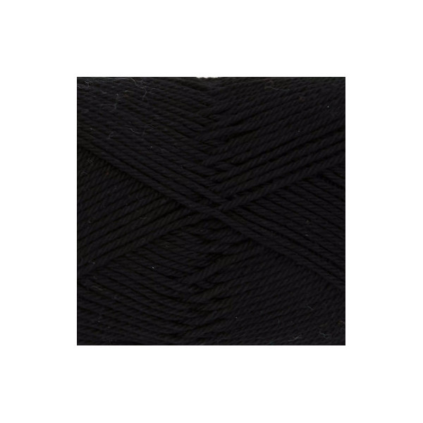 Pelote de laine - Noir - 11 - 100% coton - 3/4 mm - Gründl - Cotton Quick Uni