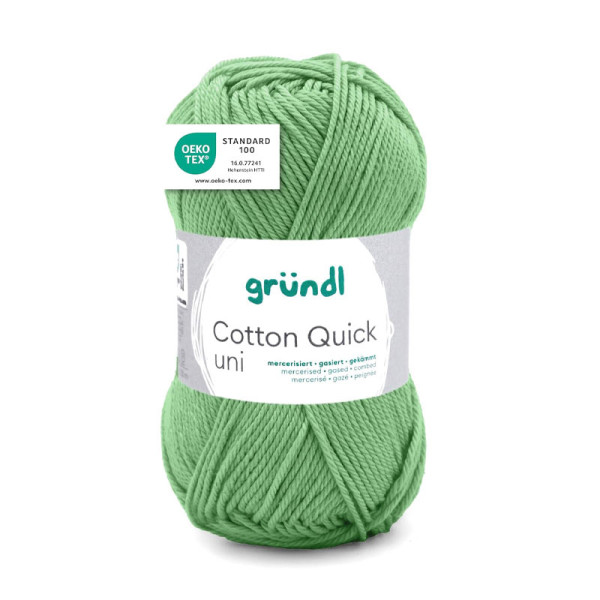photo-Pelote de laine - Sauge - 165 - 100% coton - 3/4 mm - Gründl - Cotton Quick Uni