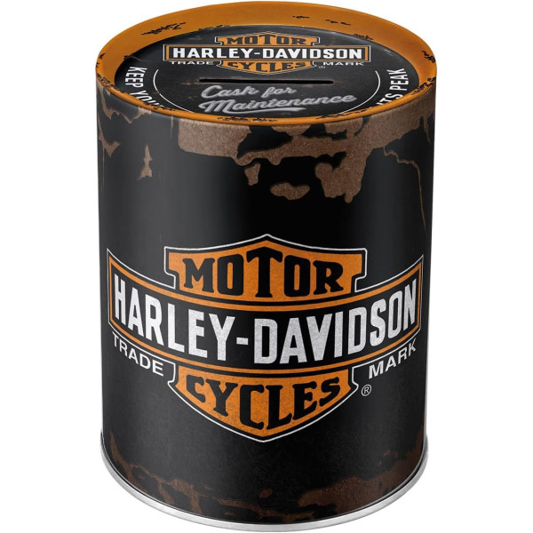 photo-Tirelire - Harley-Davidson - Style rétro vintage - Métal - Idée cadeau - Fan de moto