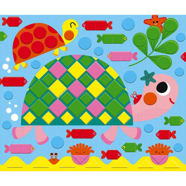 Jeu créatif - Gommettes mosaïque - 3 modèles - Animaux - Dès 3 ans - Janod