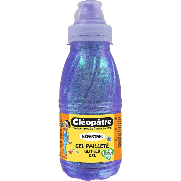 photo-Gel pailleté - Néfertari - Lilas glacé - Flacon de 250 ml - Cléopâtre