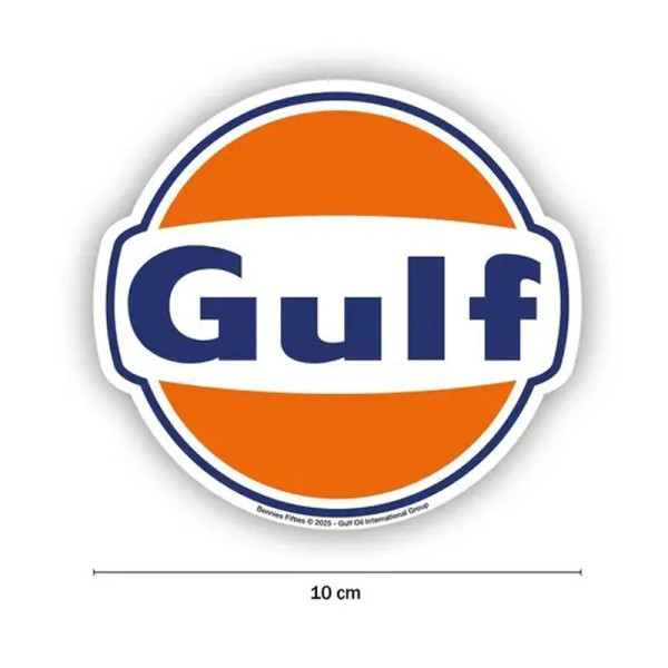 photo-Sticker - Autocollant - Logo Gulf 1963 - Vinyle - 10cm de diamètre - Idée cadeau