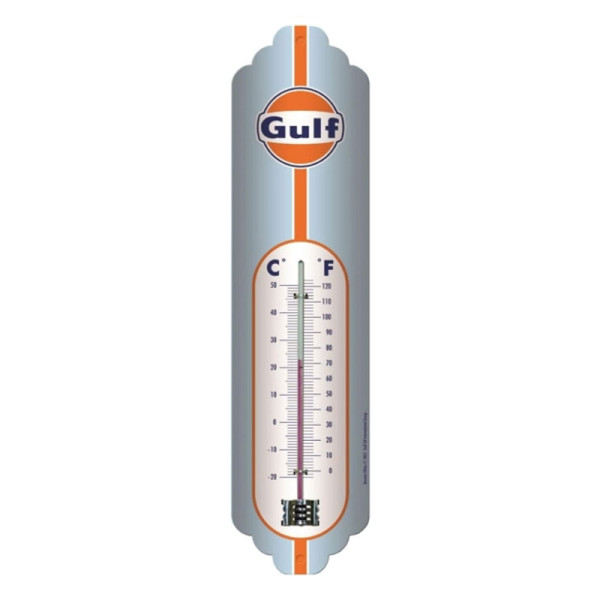 photo-Thermomètre - Vintage - Rétro - Logo Gulf - Cadeau original - à suspendre
