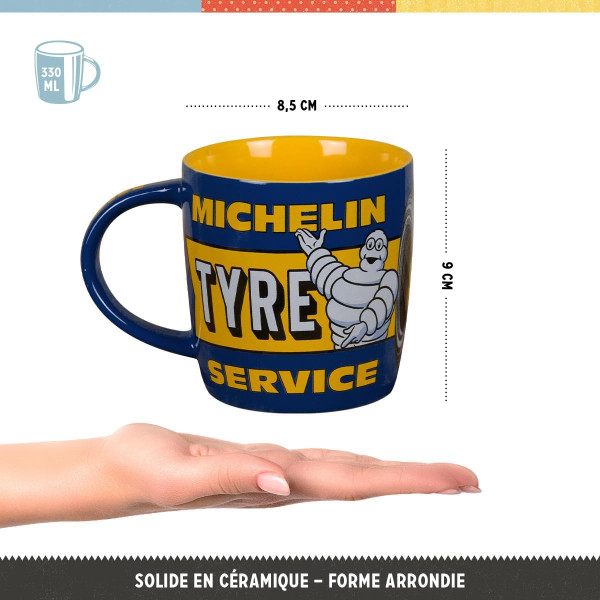 Tasse - Mug - Design vintage - Logo Michelin - Céramique - Idée cadeau