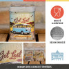 Boîte - Vintage - Métal - Combi VW - Get lost - 7,5x7,5x9cm - Idée cadeau