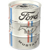 photo-Tirelire - Ronde - Ford Mustang - Rétro - Vintage - 11,7x9,3cm - Idée cadeau