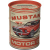 photo-Tirelire - Ronde - Mustang GT 1967 - Rétro - Vintage - 11,7x9,3cm - Idée cadeau