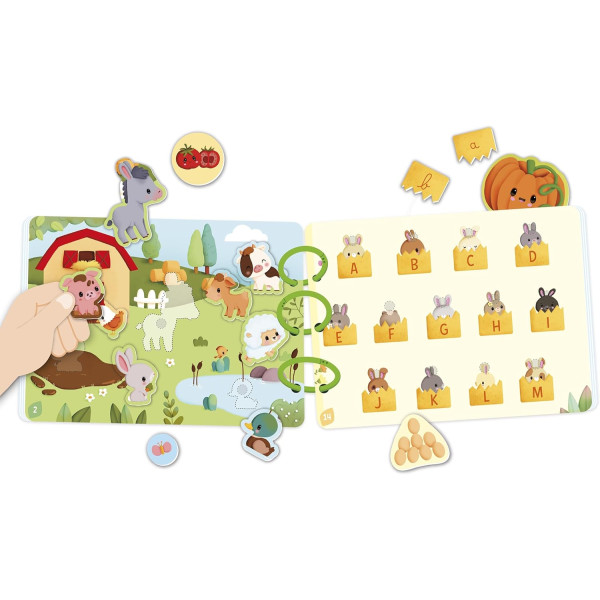 Livre d'activités - Jeu éducatif - Thème la ferme - Dès 3 ans - Apprentissage - Janod