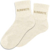 photo-Chaussettes - Femme - Beige avec paillettes - Blondinette - Taille 36/42 - Humour - Cadeau