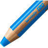 Stabilo woody 3 in 1 - Bleu azur - Crayon de couleur - Pointe large - Tous supports