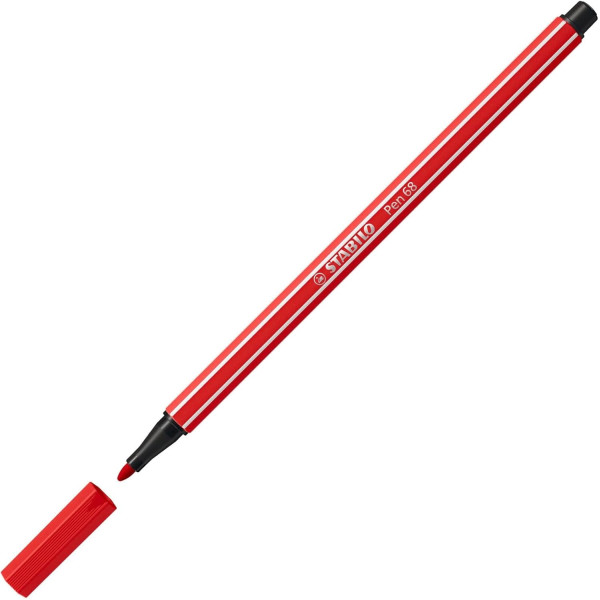 Feutre de dessin STABILO Pen 68 - pointe moyenne - Rouge 48