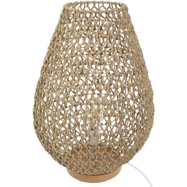 photo-Lampe - A poser - Cannage - Style naturel - Beige - Chambre - Salon - Bureau - Atmosphera
