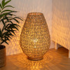 Lampe - A poser - Cannage - Style naturel - Beige - Chambre - Salon - Bureau - Atmosphera