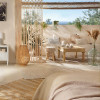 Lampe - A poser - Cannage - Style naturel - Beige - Chambre - Salon - Bureau - Atmosphera