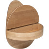 Etagère - Table de chevet - A fixer - 39x49cm - Tiroir intégré - Bois foncé - Atmosphera