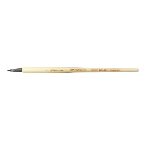 photo-Pinceau - Rond - Synthétique - N°2 - Talaoutki - Bambou - Léonard - 702RO
