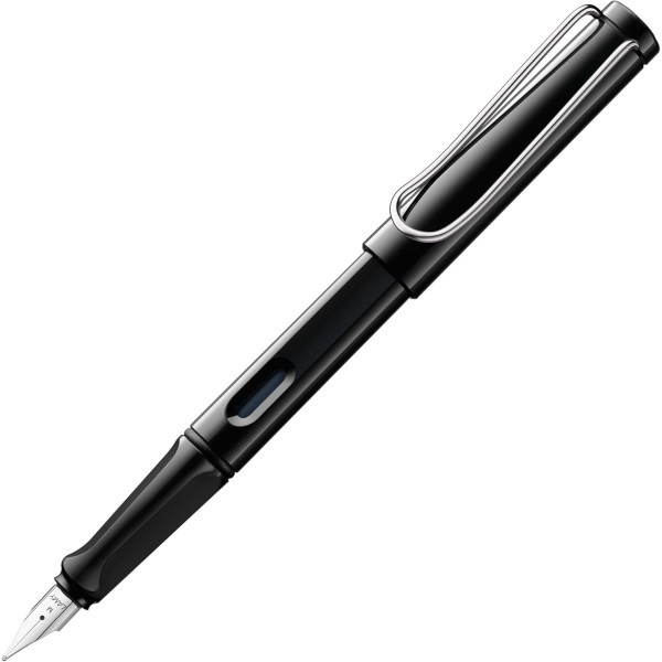 photo-Stylo plume - Mine large B - Droitier - LAMY - Safari - Noir - Rechargeable