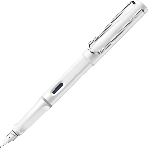 photo-Stylo plume - Mine moyenne - Gaucher - LAMY - Safari - Blanc - Rechargeable