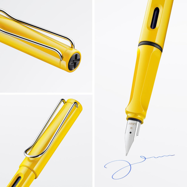 Stylo plume - Mine moyenne M - Droitier - LAMY - Safari - Jaune - Rechargeable