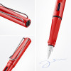 Stylo plume - Mine fine F - Droitier - LAMY - Safari - Rouge - Rechargeable