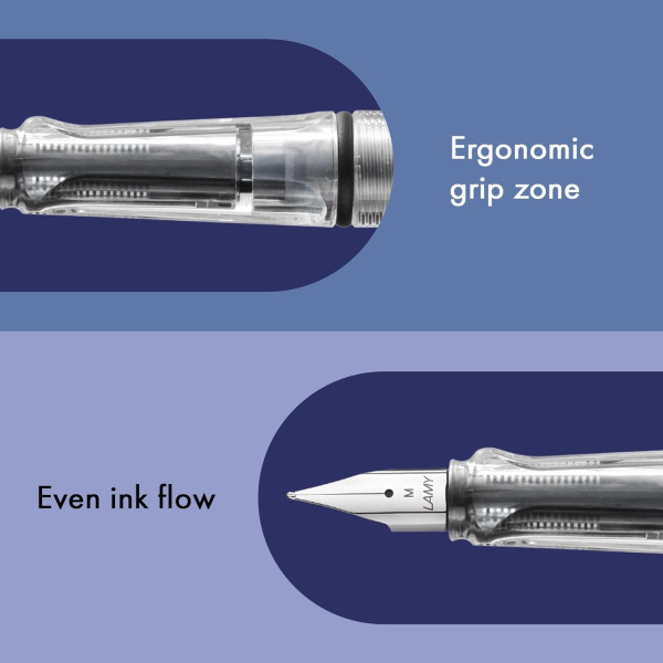 Stylo plume - Mine fine F - Droitier - LAMY - Safari - Transparent - Rechargeable