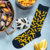 Chaussettes - Moules/Frites - Humour - Dépareillées - Idée cadeau originale