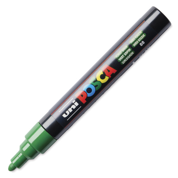 photo-Marqueur Posca PC-5M vert sapin | pointe moyenne conique
