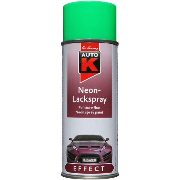 photo-Bombe de peinture - Métal, tôle et plastique - Vert fluo - 400ml - Auto-K