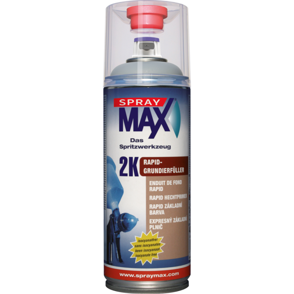 photo-Bombe d'apprêt - Garnissant - Enduit de fond - Gris - Carrosserie - SprayMax 2K - 400ml