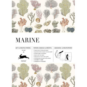 photo-Papiers créatifs - Illustrations marine - Scrapbooking - 12 feuilles - 50x70cm