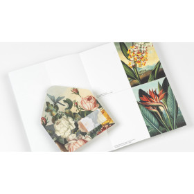 Cahier scrapbooking - Illustrations de fleurs - Cartes, enveloppes, autocollants - Pepin