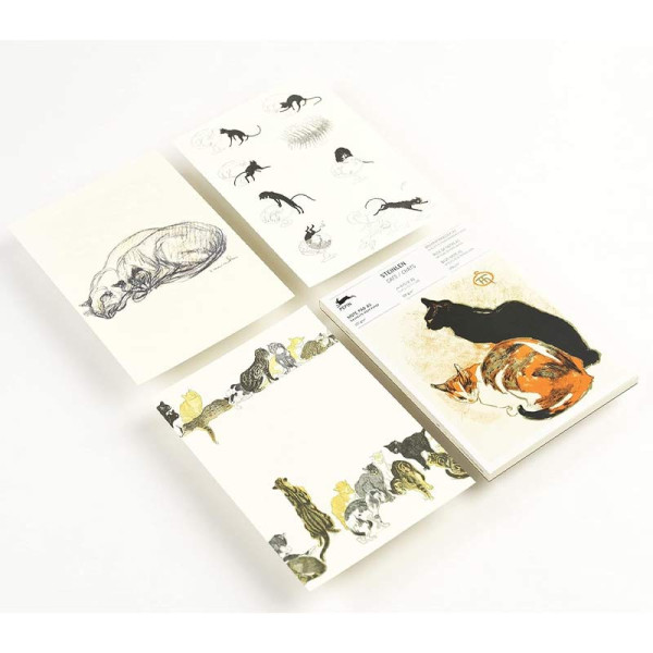 Bloc-notes - A5 - 64 feuilles papier ivoire - 120g - Avec illustrations de chats