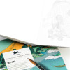Livre de cartes postales à peindre - Aquarelle - 15x10,5cm - 16 illustrations japonaises