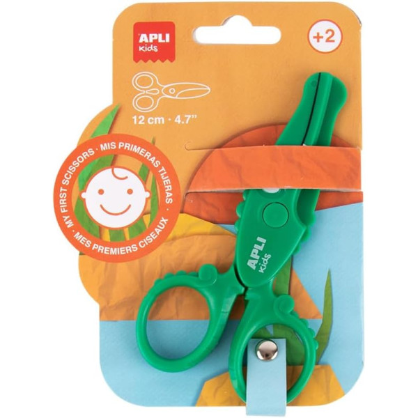 Ciseaux - Pour enfant - Dès 2 ans - Maternelle - Forme crocodile - Ergonomique - Apli Kids