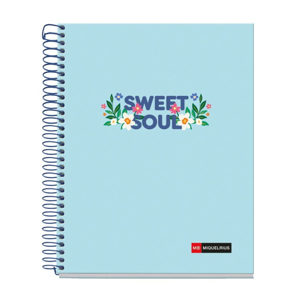 photo-Cahier - A5 - Spirales - Lignées - Perforées - 120 feuilles - Couverture rigide - Miquelrius