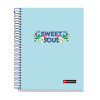 photo-Cahier - A5 - Spirales - Lignées - Perforées - 120 feuilles - Couverture rigide - Miquelrius
