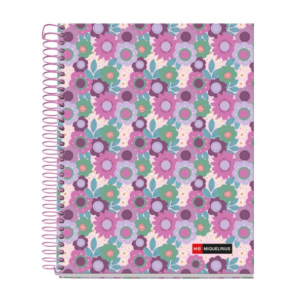 photo-Cahier - A5 - Spirales - Lignées - Perforées - 120 feuilles - Couverture rigide - Miquelrius