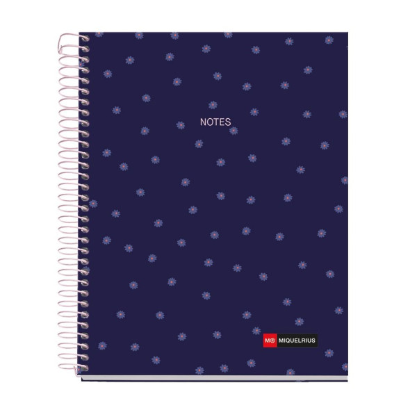 photo-Cahier - A5 - Spirales - Lignées - Perforées - 120 feuilles - Couverture rigide - Miquelrius
