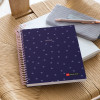 Cahier - A5 - Spirales - Lignées - Perforées - 120 feuilles - Couverture rigide - Miquelrius